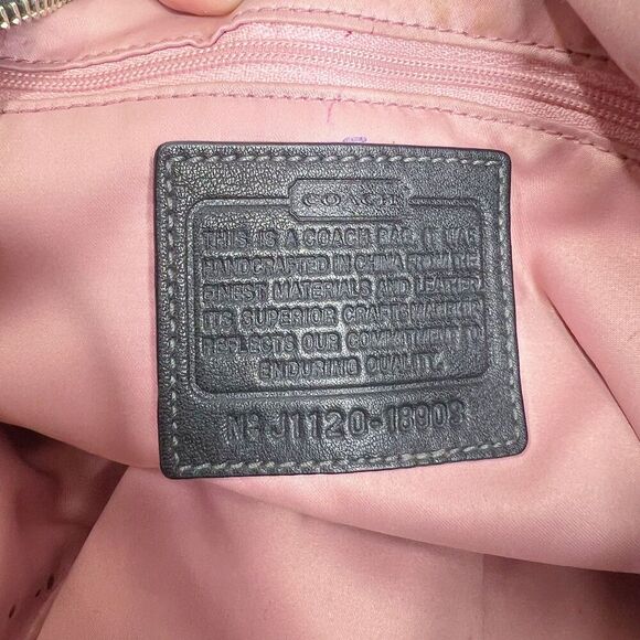 Coach Katarina Black Signature Monogram Hobo Bag Patent Leather Shoulder Bag - Picture 8 of 10